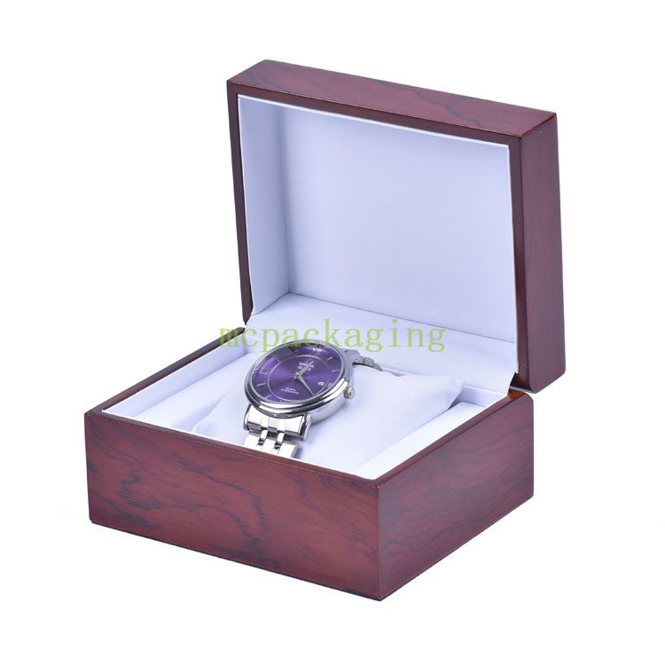 Caja de empaquetado del reloj del lustre de madera del vintage de encargo de lujo de la fábrica de WoodBox