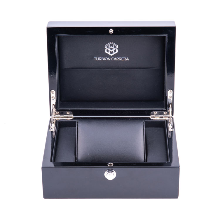 Cajas Cajas de madera brillantes para relojes Caoba Lujo Especial Personalizado Presentación negra Caja de reloj de madera muy altos