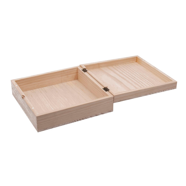 Caja de balsa de color natural con 6 compartimentos Bag Caddy Caja de té de madera con tapa cerrable