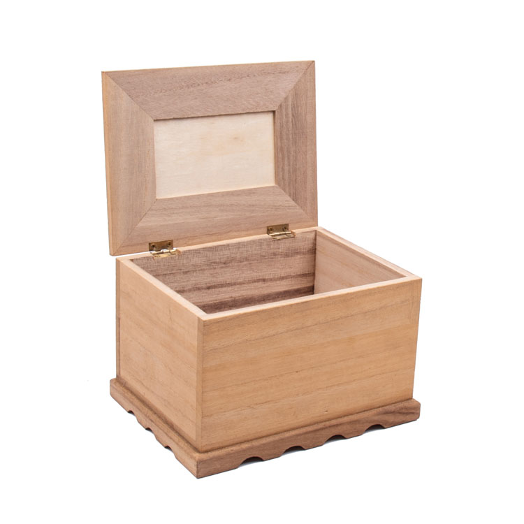 Caja de envasado de regalos de madera de pino inacabado Paulownia