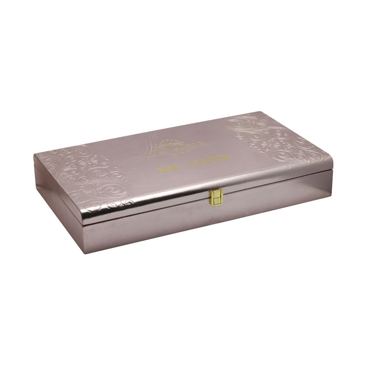 Dos mecánicos Two Reproducir Cajón Plastic Cake Rose Gold PU Cuero Cosmético Caja de regalos de regalo de aceite esencial