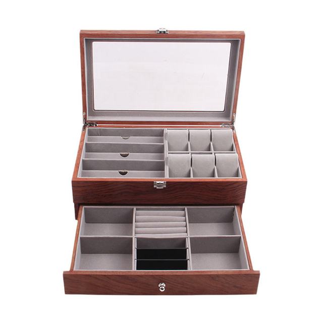 Caja de gafas de sol de madera de cócteles de champán Caja de gafas de sol de madera