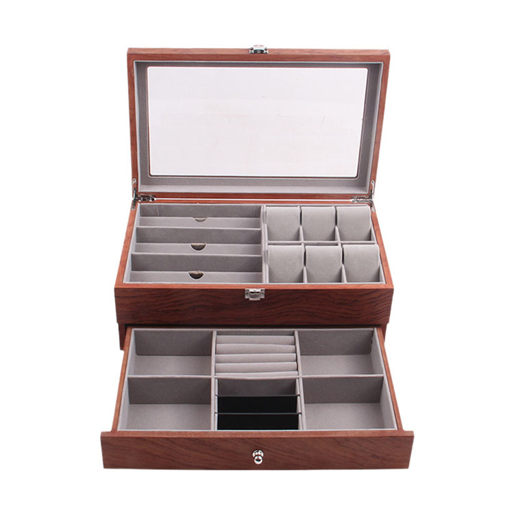 Caja de gafas de sol de madera de cócteles de champán Caja de gafas de sol de madera