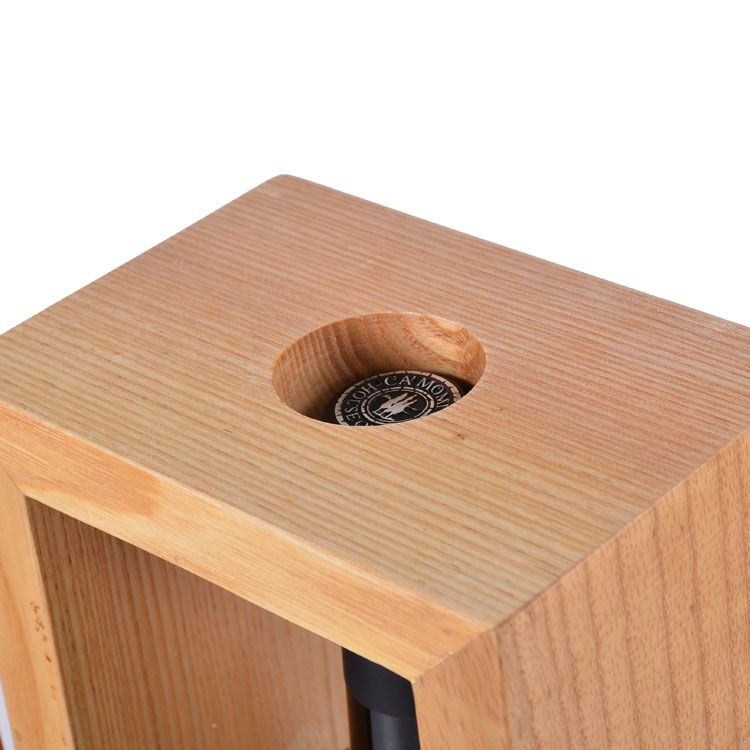 Luxury personalizada de madera personalizada sin copa de vidrio de whisky para la caja de embalaje de madera de regalo