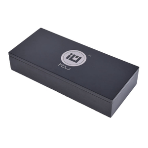 Caja de perfume integrado de pintura rectangular negro de alto brillo
