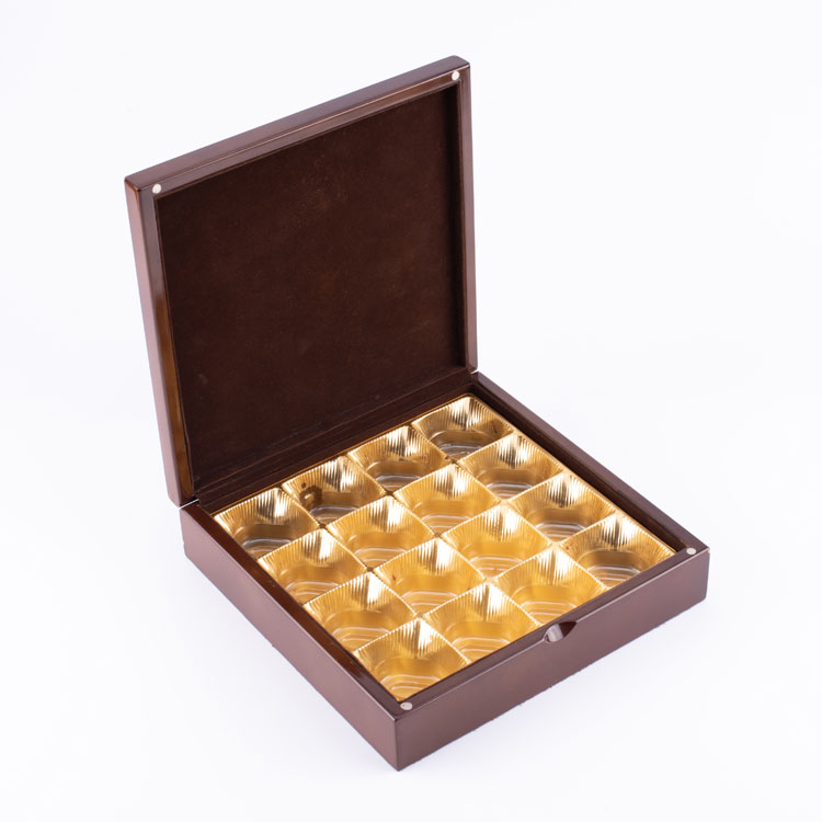 Caja de madera de palmera datilera dorada popular de KSA