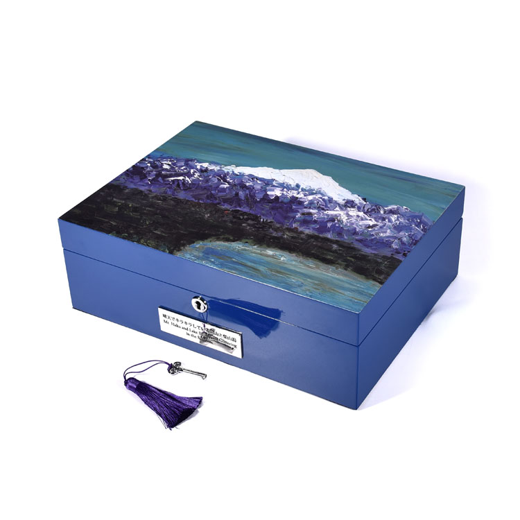 Caja de madera de joyería de pintura de piano de marca famosa de lujo