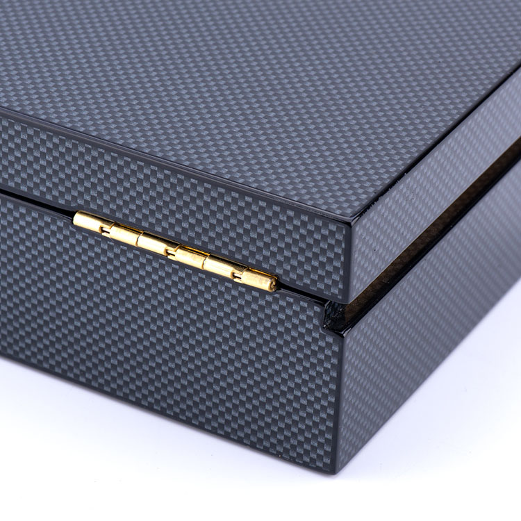 Elegante caja de vino negro para regalos y eventos personalizados
