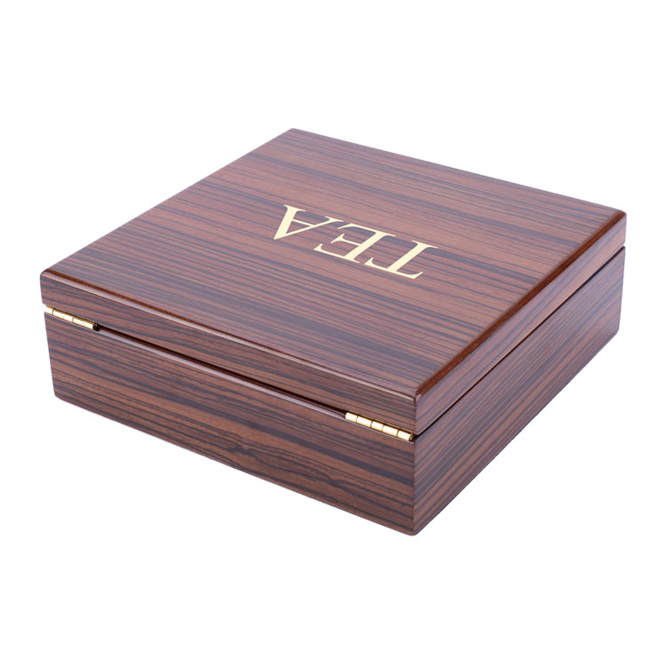 Caja de embalaje decorativo de té personalizado de 4 ranuras para hojas sueltas y proveedor de regalos