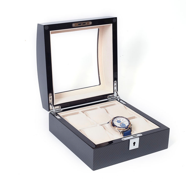 Ventiladora de reloj de madera ecológica con fibra de carbono