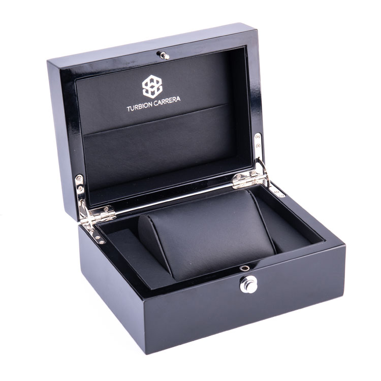 Cajas Cajas de madera brillantes para relojes Caoba Lujo Especial Personalizado Presentación negra Caja de reloj de madera muy altos