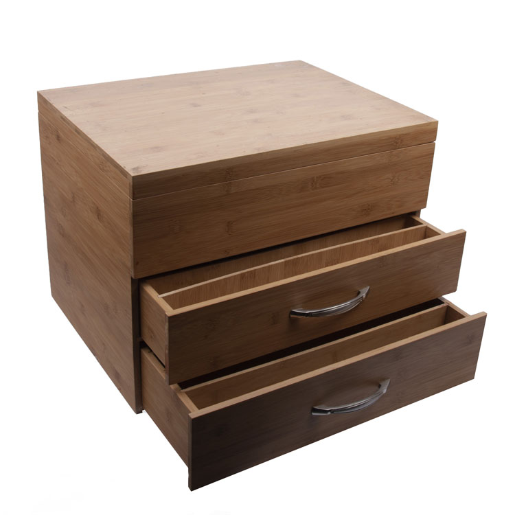 Caja de bambú de madera personalizada de laca hecha a mano con caja de embalaje de bambú de tapa imán