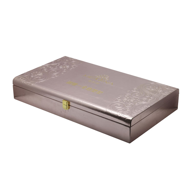 Dos mecánicos Two Reproducir Cajón Plastic Cake Rose Gold PU Cuero Cosmético Caja de regalos de regalo de aceite esencial