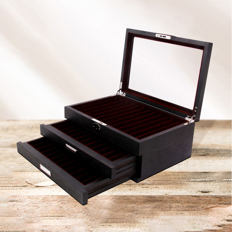 Para una pluma de madera de alto brillo con caja