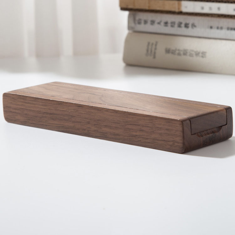 Bolígrafos de madera de lujo del organizador con el tenedor de madera de la caja de la pluma del regalo