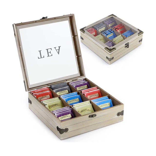 KSA Jeddah Season Madera Antigua Lipton Box de té Té Té de té Ali Baba Caja de madera