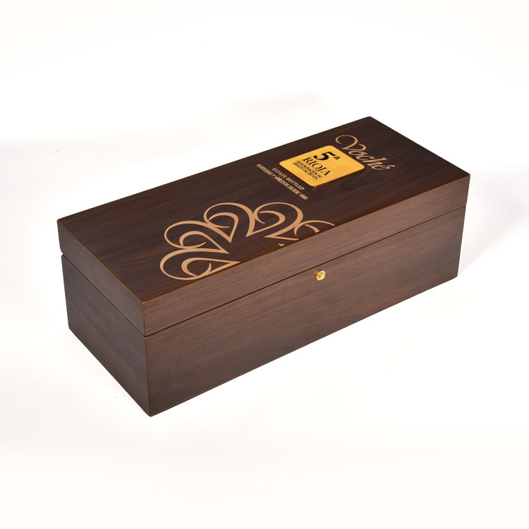 Charcuterie Leatherette Shipper Tornillo Cosmético Cosmética Dec Dec Color Caja de vino de madera de macarrón Unsual
