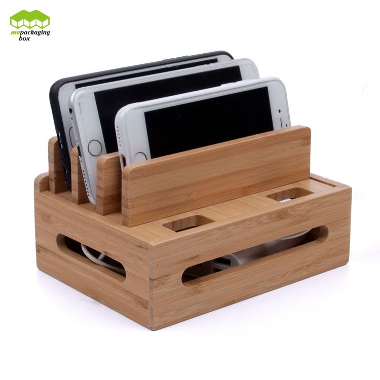 Caja de bambú creativa del cargador de los bancos del poder respetuoso del medio ambiente