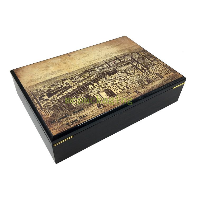Ksa Jeddah temporada de madera de madera fábrica saudita árabe saudita caja de cita dulce de madera alta brillante para regalo
