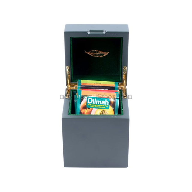 Cilindro alto y vacío Cilíndrico blanco Matte negro doble tapa de té de metal