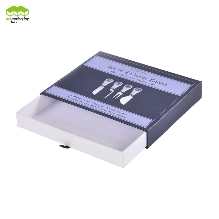 Caja de papel de regalo con cajón impreso con laminación mate