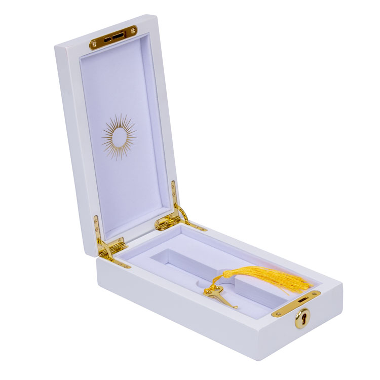 Caja de perfume blanco puro dulce de boda