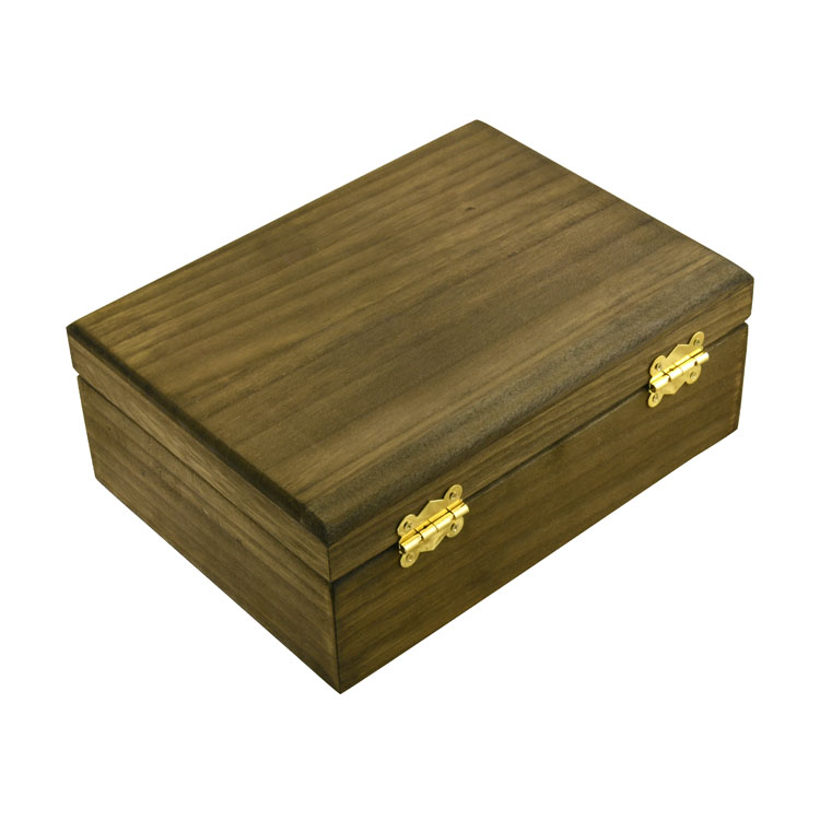Borrando color de madera de té natural de madera sólida Caja de madera