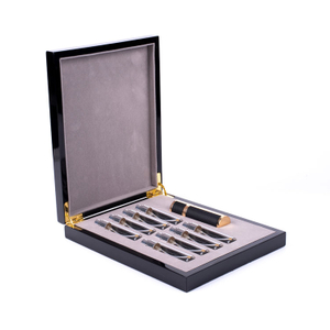 Caja de madera MDF de piano blanca de lujo personalizado para perfume de almacenamiento