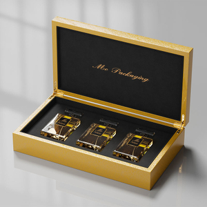 Caja de madera con diseño de barniz de pintura brillante de lujo, como caja de perfume, se aceptan botellas de perfume de lujo con logotipo personalizado y embalaje en caja