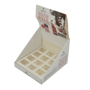 Capacitación personalizada de cartón PDQ encimera Cosmética Cajas de productos Producto Cajas Papel Lipstick Lipstick Cuidado de la piel Caja de exhibición de pestañas
