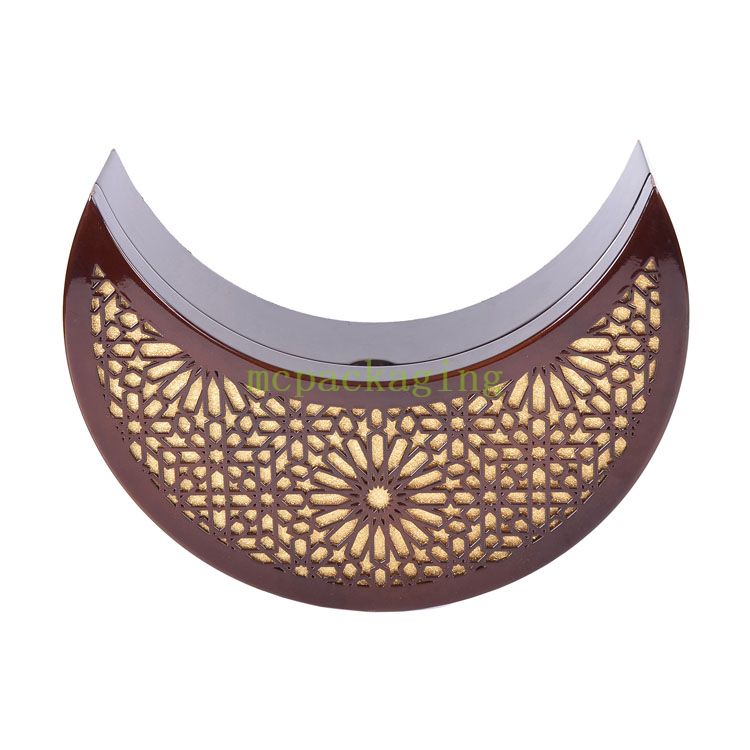 KSA Jeddah Season Moon Shape Wood Chocolate Fechas de chocolate GFT Display en Dubai