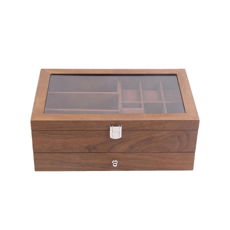 Caja de gafas de sol de madera de cócteles de champán Caja de gafas de sol de madera