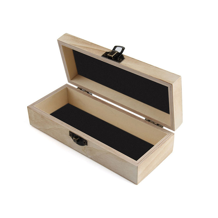 Regalos de madera Bisagras con tapa de vidrio Casas de gafas de granos de madera Caja de gafas de sol