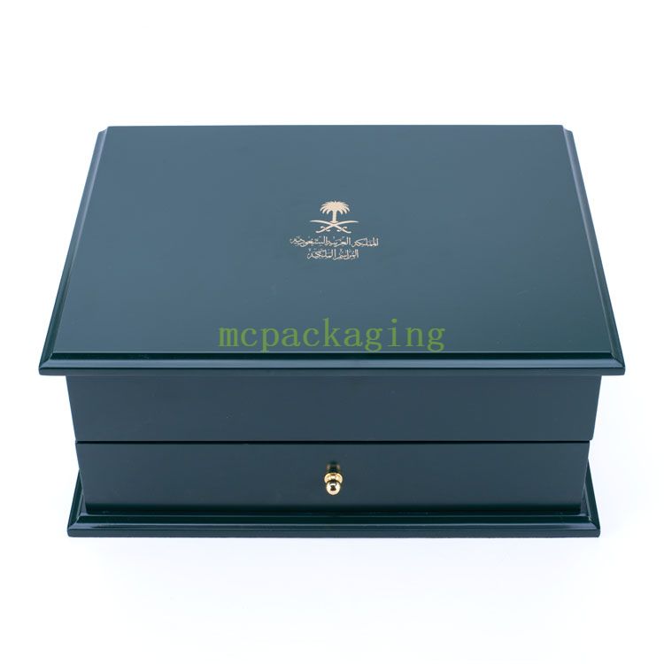 KSA Jeddah Season Luxury Pascua Sun Shape Brown Chocolate Caja de madera para Ramadán