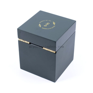 Cilindro alto y vacío Cilíndrico blanco Matte negro doble tapa de té de metal