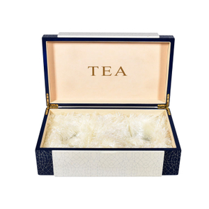 Caja de madera cuadrada de té Cajas de té de madera Caja de anillo de madera al por mayor