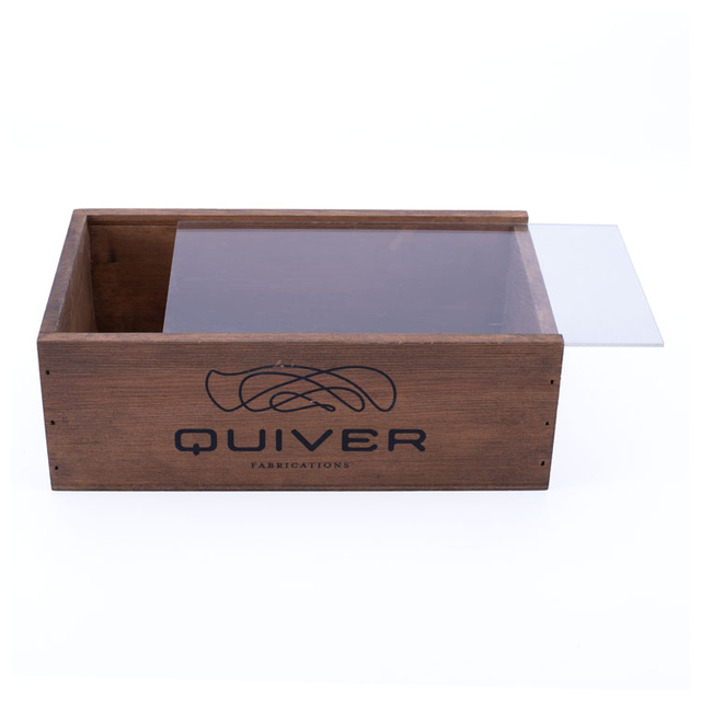 LOGO OEM OEM OEM Hogar stock al por mayor de la funda de cobertura de pino Joya de madera de pino Caja de madera de almacenamiento de vidrio