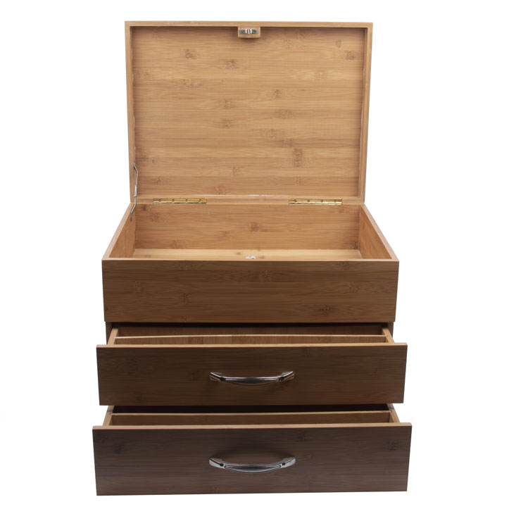 Caja de bambú de madera personalizada de laca hecha a mano con caja de embalaje de bambú de tapa imán