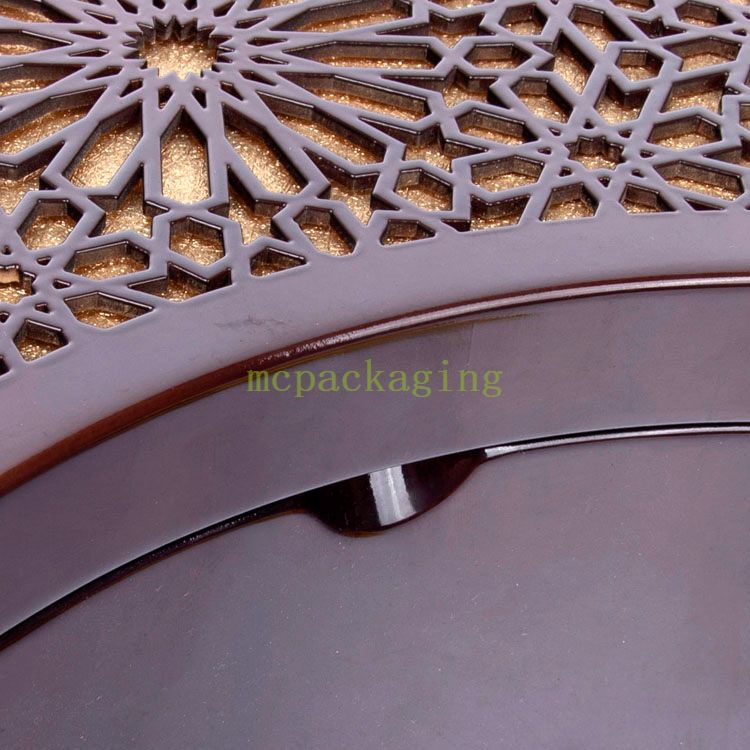 KSA Jeddah Season Moon Shape Wood Chocolate Fechas de chocolate GFT Display en Dubai