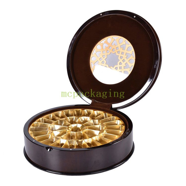 Diseño rígido de medjool con divisores bateel islámico exquisito marco arabia arabia hechas a mano laca laca citas de madera caja