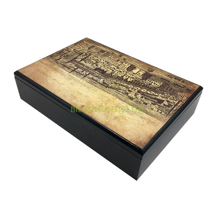 Ksa Jeddah temporada de madera de madera fábrica saudita árabe saudita caja de cita dulce de madera alta brillante para regalo