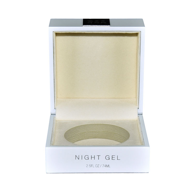 Pintura mate blanca láser de acero inoxidable grabado en paquete de perfumes de alta gama